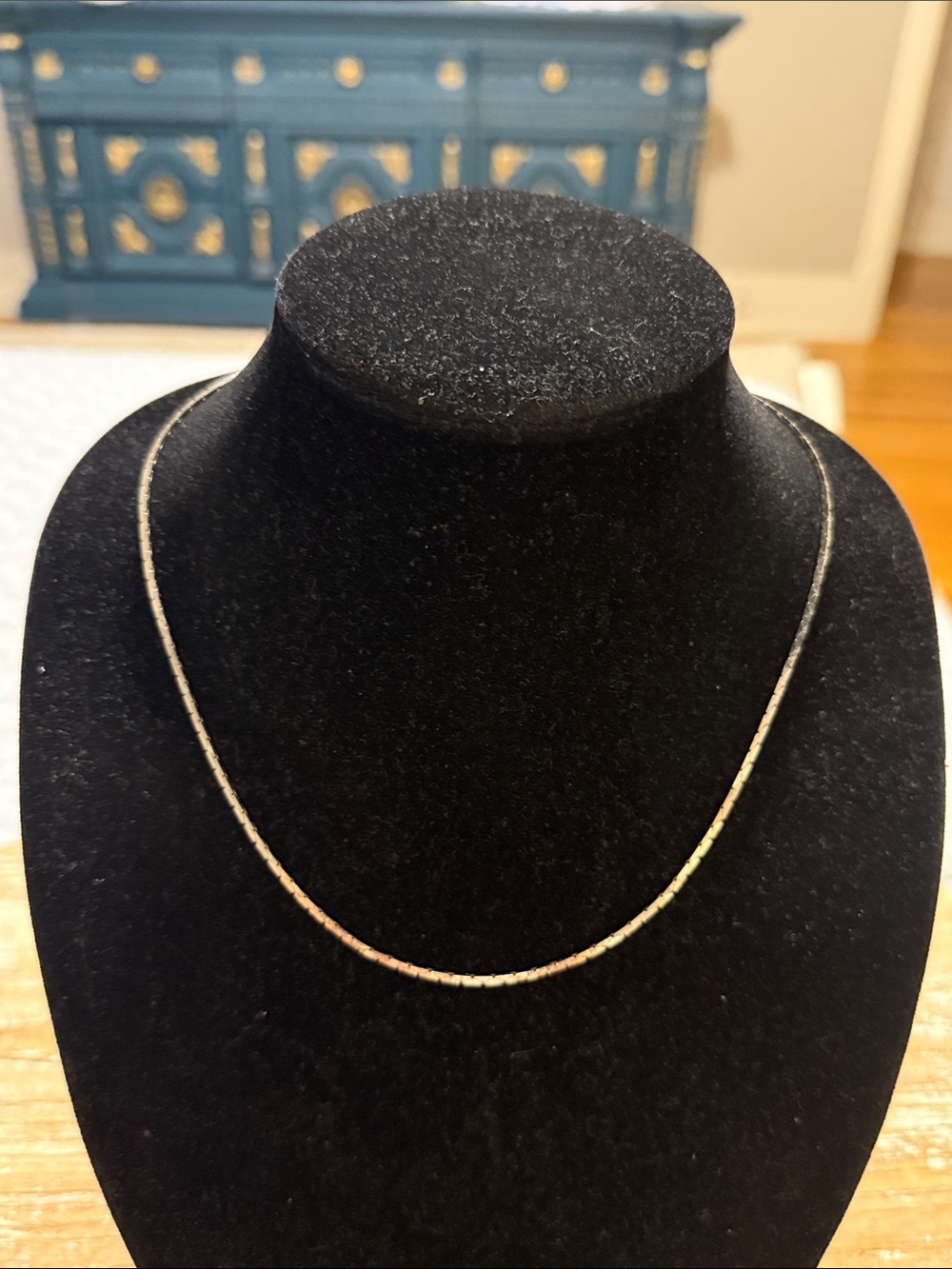 Vintage Silver Tone Chain Choker Collar Statement Necklace